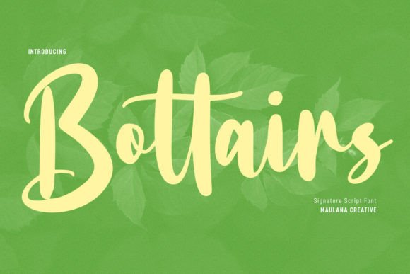 Bottairs: A Creative Script Font for Modern Marketing Campaigns
