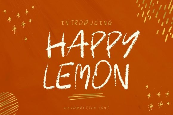 Happy Lemon: A Festive Handwritten Font for Playful Editorial Design