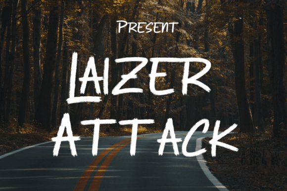Laizer Attack: A Modern Script Typeface for Handmade Branding and Product Design