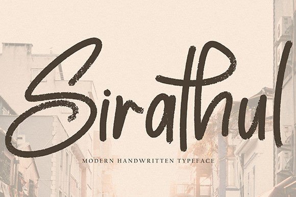 Sirathul: Adding Luxury and Personality to Brand Design with a Handwritten Brush Font