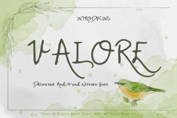 Valore: A Retro-Inspired Handwritten Font for Branding and Design Projects